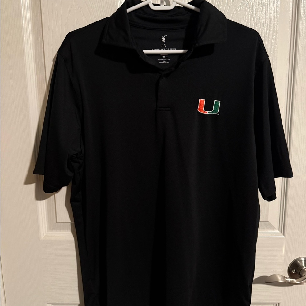 Fairway & Greene Black Polo University Of Miami Men’s